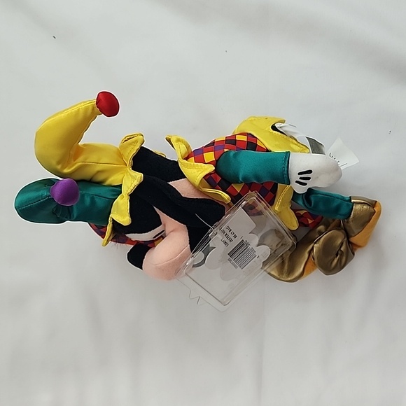 NWT Disneyland Mouseketoys Jester Goofy Beanie Plush - Picture 6 of 10